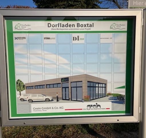 Sponsorentafel des Dorfladen Boxtal